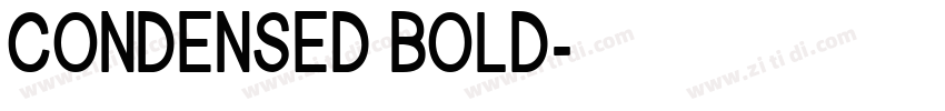 CONDENSED BOLD字体转换